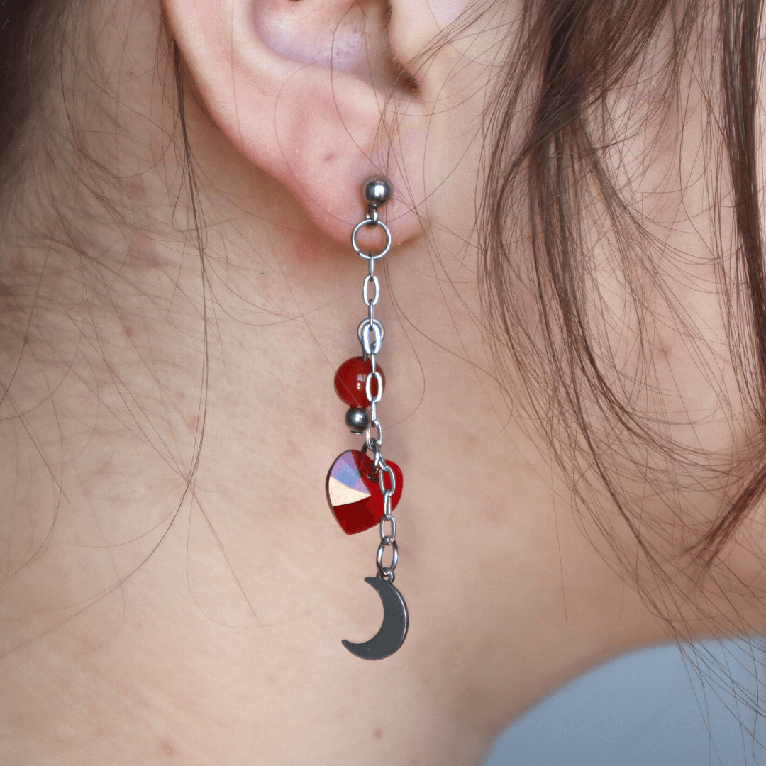 Lithotherapy earrings - Carnelian - VItalité